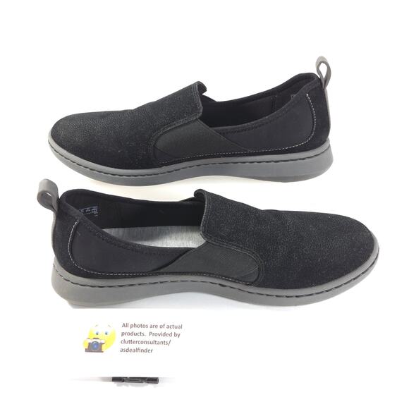 Cloudsteppers by Clarks Slip On Loafer Flat Womens Size 10 15712 Black - Picture 4 of 9